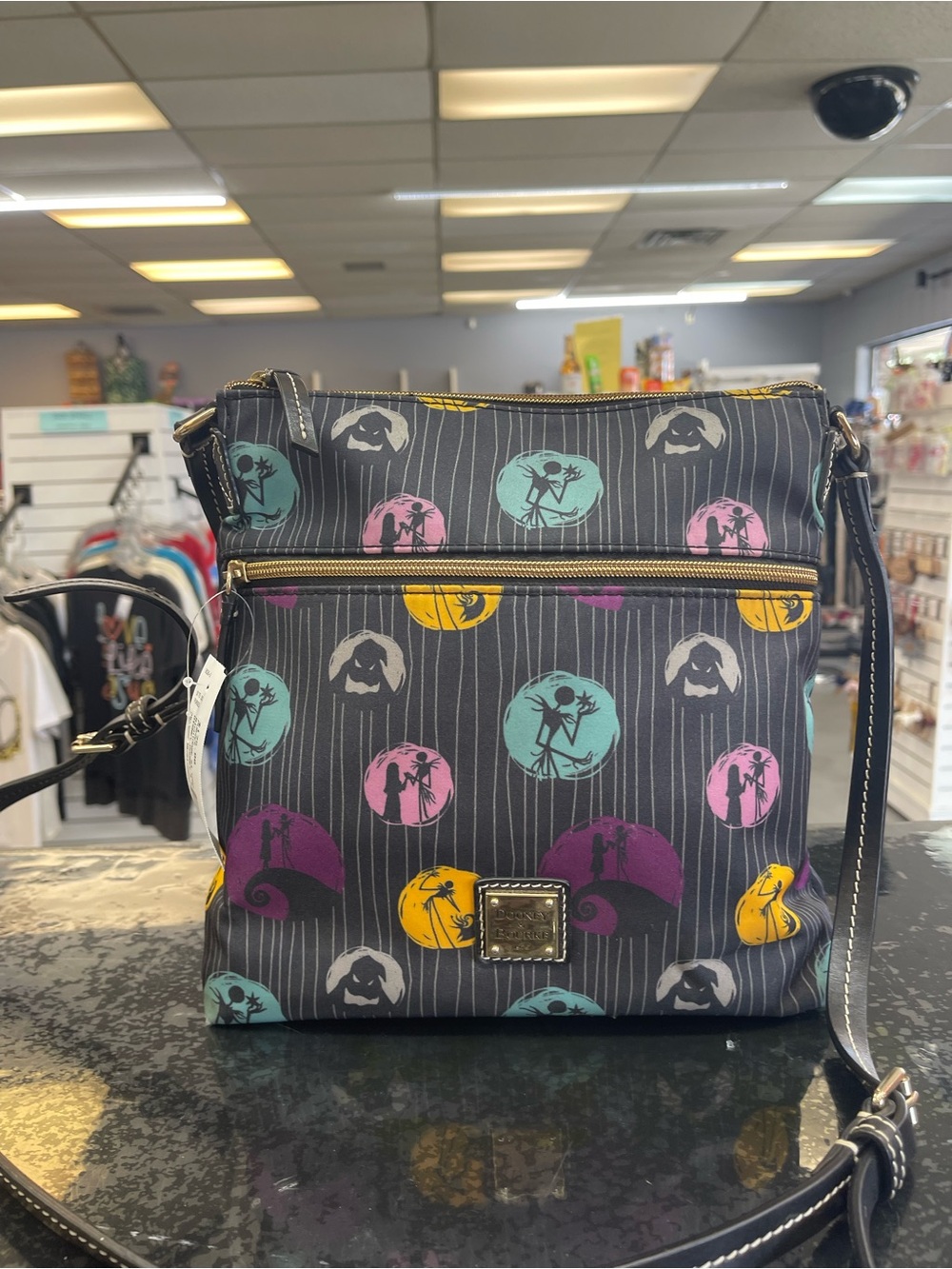 Dooney & Bourke Black Multi Nightmare Before Christmas Crossbody